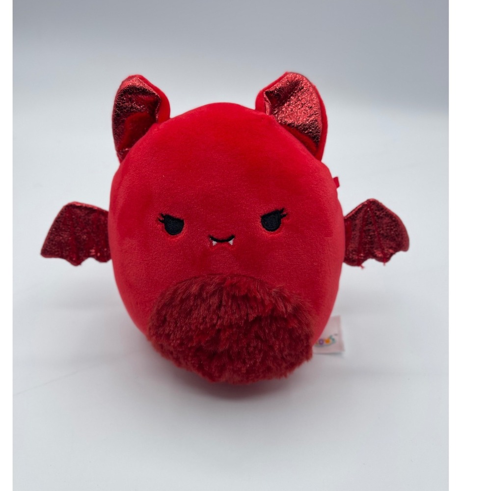 Squishmallows 5 Inch Bufinda the Red Bat Fuzzy Belly Plush Toy Halloween 2022